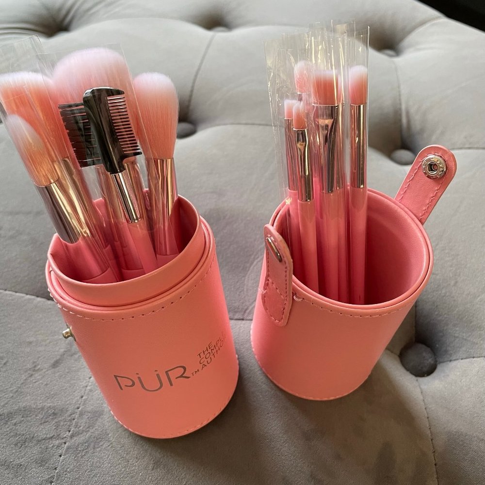 Pur Cosmetics Travel Brush Set with Cup Holder